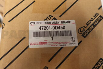 Toyota 472010D450 CYLINDER SUB-ASSY, BRAKE MASTER