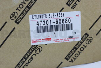 Toyota 4720160680 CYLINDER SUB-ASSY, BRAKE MASTER