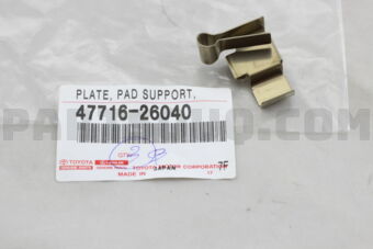 Toyota 4771626040 PLATE, PAD SUPPORT, NO.1(FOR FRONT DISC BRAKE)