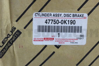 Toyota 477500K190 CYLINDER ASSY, DISC BRAKE, LH
