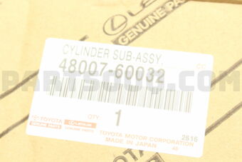 Toyota 4800760032 CYLINDER SUB-ASSY