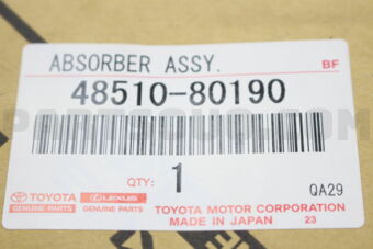 Toyota 4851080190 ABSORBER ASSY, SHOCK, FRONT RH