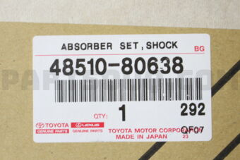 Toyota 4851080638 ABSORBER ASSY, SHOCK, FRONT RH