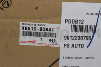 Toyota 4851080641 ABSORBER ASSY, SHOCK, FRONT RH