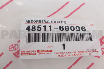 Toyota 4851169096 SHOCK ABSORBER FRONT