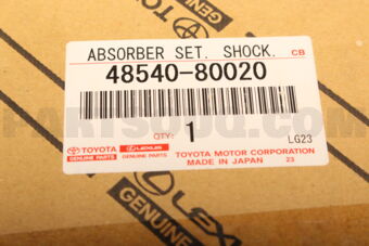 Toyota 4854080020 ABSORBER ASSY, SHOCK, REAR LH