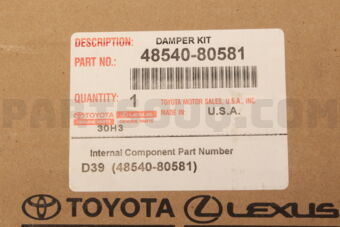 Toyota 4854080581 ABSORBER ASSY, SHOCK, REAR LH