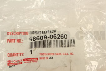 Toyota 4860906260 SUPPORT SUB-ASSY, FRONT SUSPENSION, RH/LH