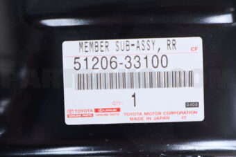 Toyota 5120633100 MEMBER SUB-ASSY, REAR SUSPENSION