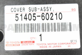 Toyota 5140560210 COVER SUB-ASSY, ENGINE UNDER, NO.1