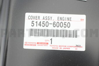 Toyota 5145060050 COVER ASSY, ENGINE UNDER, REAR