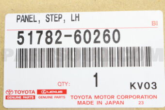 Toyota 5178260260 PANEL, STEP, LH