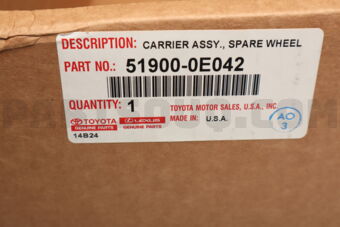 Toyota 519000E042 CARRIER ASSY SPARE