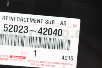Toyota 5202342040 REINFORCEMENT SUB-ASSY, REAR BUMPER