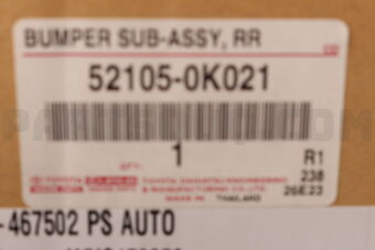 Toyota 521050K021 BAR, REAR BUMPER