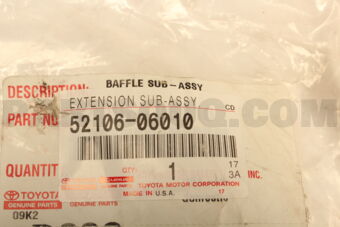 Toyota 5210606010 EXTENSION SUB-ASSY