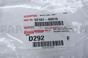 Toyota 5210706010 EXTENSION SUB-ASSY