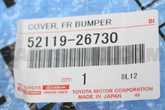 Toyota 5211926730 COVER, FRONT BUMPER