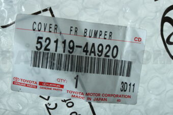 Toyota 521194A920 COVER FR BUMPER