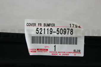 Toyota 5211950978 COVER, FR BUMPER