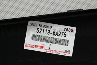 Toyota 521196A975 COVER, FRONT BUMPER
