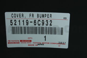 Toyota 521196C932 COVER FR BUMPER