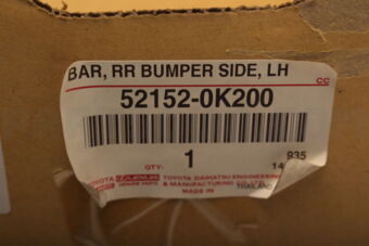 Toyota 521520K200 BAR RR BUMPER SIDE