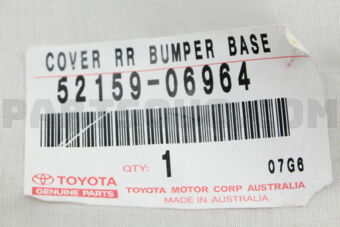 Toyota 5215906964 COVER, REAR BUMPER