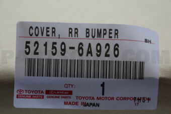 Toyota 521596A926 COVER RR BUMPER