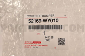 Toyota 52169WY010 COVER, RR BUMPER