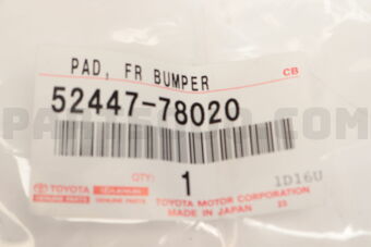 Toyota 5244778020 PAD, FR BUMPER