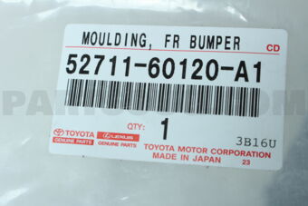 Toyota 5271160120A1 MOULDING FR BUMPER
