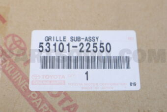 Toyota 5310122550 GRILLE, RADIATOR
