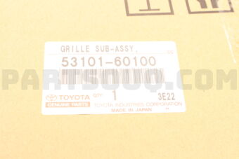Toyota 5310160100 GRILLE, RADIATOR