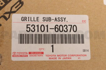 Toyota 5310160370 GRILLE, RADIATOR