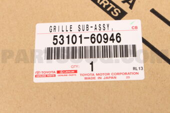 Toyota 5310160946 GRILLE SUB-ASSY
