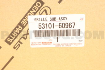 Toyota 5310160967 GRILLE SUB-ASSY