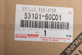 Toyota 5310160C01 GRILLE, RADIATOR