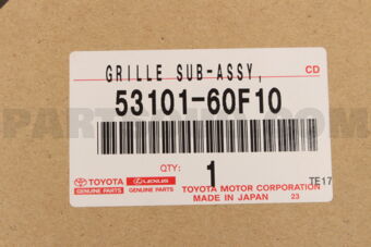 Toyota 5310160F10 GRILLE SUB-ASSY