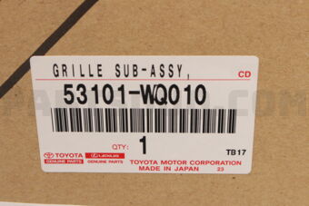 Toyota 53101WQ010 GRILLE SUB-ASSY