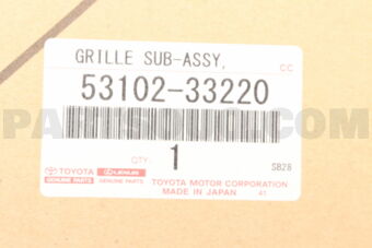 Toyota 5310233220 GRILLE SUB-ASSY