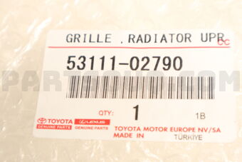 Toyota 5311102790 GRILLE, RADIATOR
