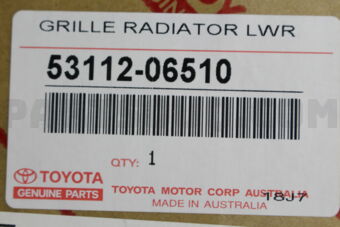 Toyota 5311206510 GRILLE RADIATOR LW