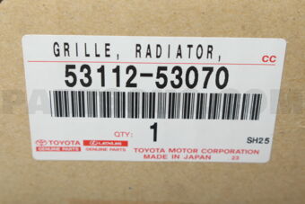 Toyota 5311253070 GRILLE, RADIATOR, INSIDE