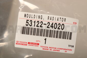 Toyota 5312224020 MOULDING, RADIATOR GRILLE, LOWER