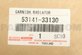 Toyota 5314133130 GARNISH, RADIATOR