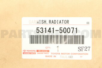 Toyota 5314150071 GARNISH RADIATOR GRILLE