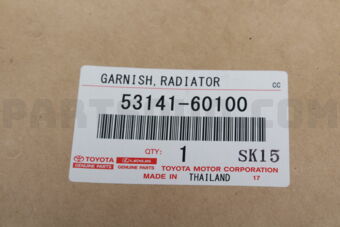 Toyota 5314160100 GARNISH RADIATOR