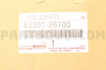 Toyota 5330126100 HOOD SUB-ASSY