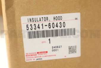 Toyota 5334160430 INSULATOR, HOOD